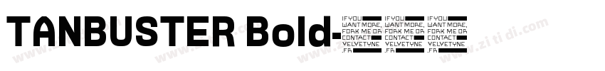 TANBUSTER Bold字体转换